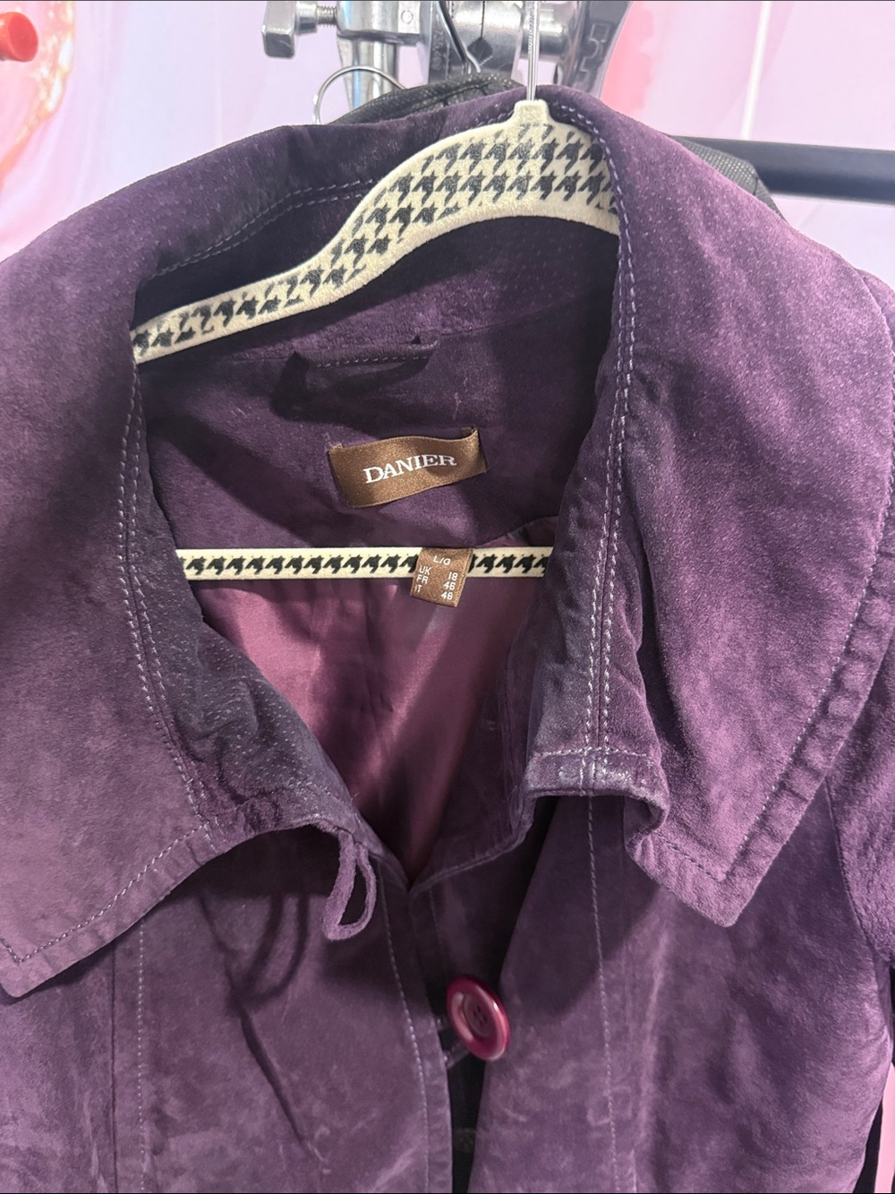 danier leather coat L purple - Picture 2 of 3